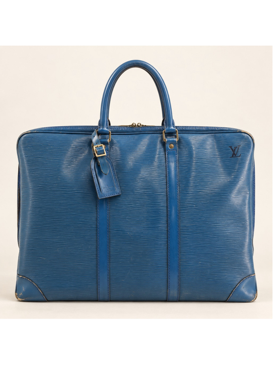 Louis Vuitton Other - Louis Vuitton Blue Epi Porte Documents Voyage Briefcase COA Interior Wear